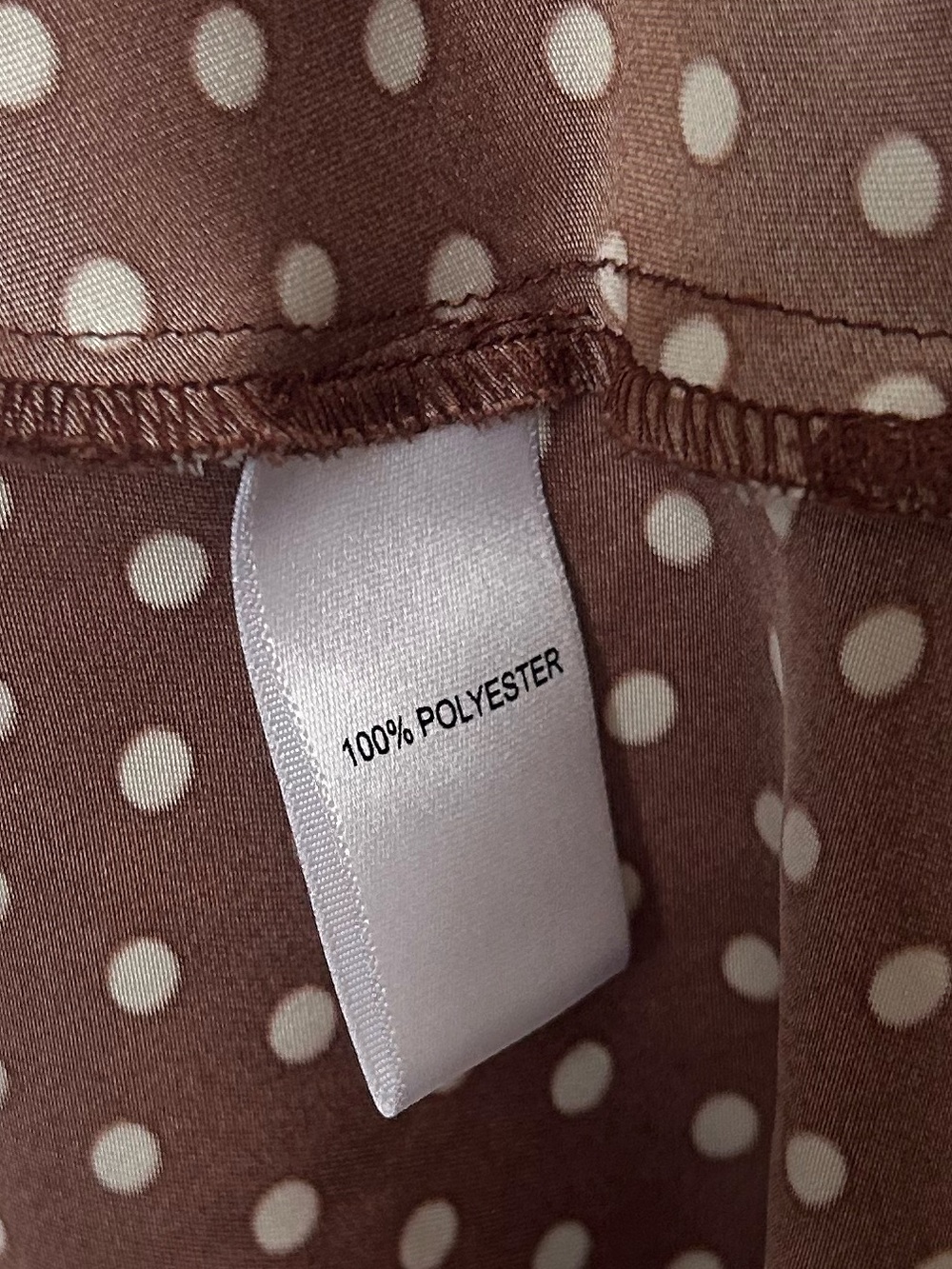Christian Lacroix Satin Maxi Dress Brown/White Polka Dots Small Quiet Luxury - Picture 9 of 9